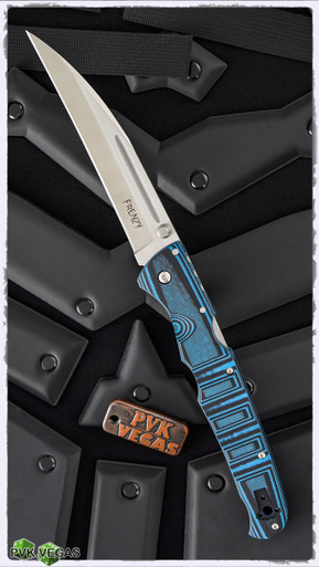 Cold Steel Frenzy II Tri-Ad Lock, Black/Blue G-10, 5.5