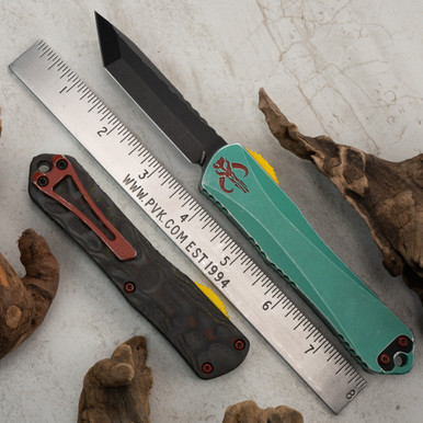 Heretic Knives Manticore-E Battle Black Tanto Bounty Hunter Handle