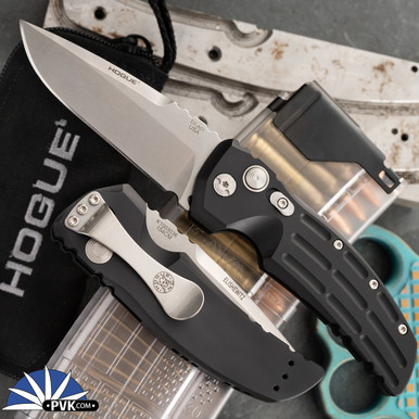 Hogue 34136 EX-A01 Elishewitz Design AUTO Tumbled Drop Point Blade