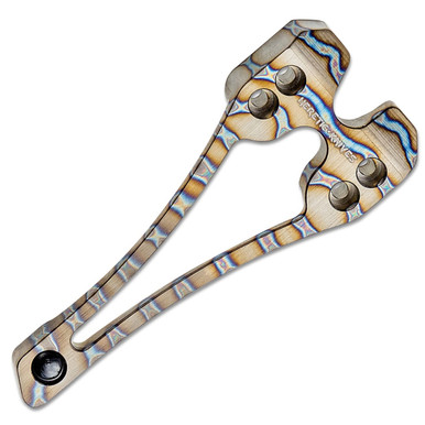Heretic Knives Hydra Titanium Pocket Clip - Flamed H996-FTI - PVK