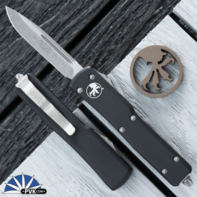 Microtech UTX-70 148-10AP Single Edge Apocalyptic, Black