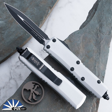 Microtech UTX-85 232-1CR Double Edge Black Blade, 