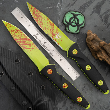 Microtech Socom Alpha 113-2Z Single Edge Zombie Partial Serrated