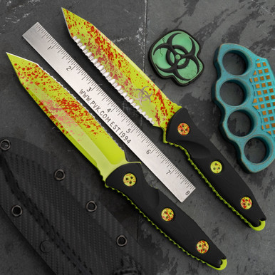 Microtech Socom Alpha 114-3Z Tanto Zombie Full Serrated Blade