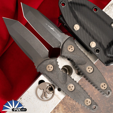 Microtech Socom Alpha Mini 114M-1DLCCFS Tanto DLC Blade, Carbon