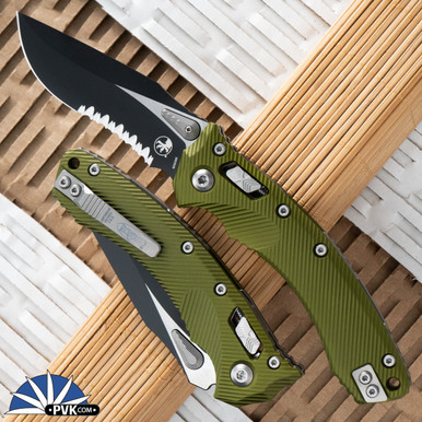 Microtech Amphibian 137RL-2FLOD Ram-Lok Aluminum OD Green Fluted