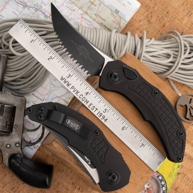 Microtech / Bastinelli Brachial Auto 268A-3T Black Full Serrated