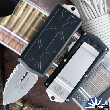Microtech Exocet 157-12 Double Edge Stonewash Full Serrated Blade