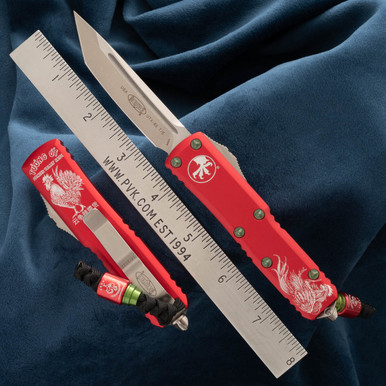 PVK Custom UTX-85 Tanto Sriracha Red Chassis Stonewash SAUCE IT UP