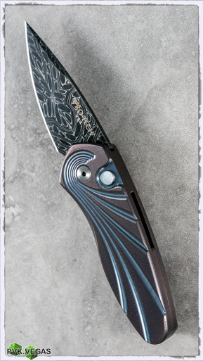 Protech Sprint Auto 2951 Titanium Damascus Custom - PVK