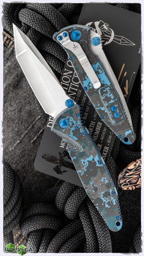 Marfione Custom SOCOM Elite SW Tanto Blade Arctic Blue Fat Carbon