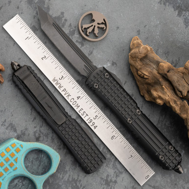 Microtech Ultratech - Delta 123-1UT-DSH Tanto DLC Blade, Black