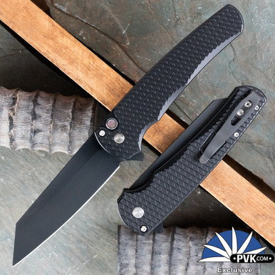Protech Malibu PVK Exclusive MRT 3 Black Reverse Tanto Flipper DLC