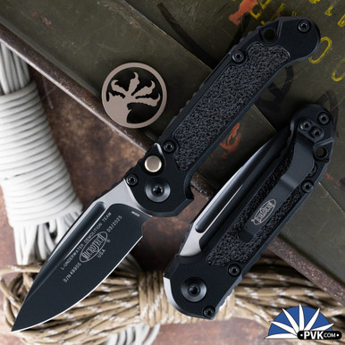 Microtech LUDT Gen 3 1135-1T Black Blade, Black Handle Grip Inlay