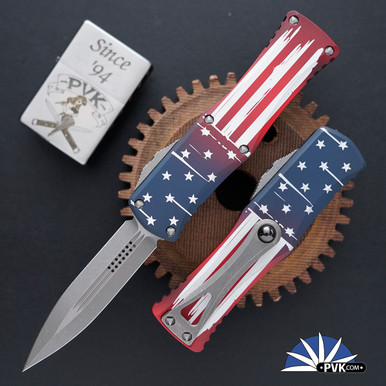 Microtech Hera 702-10APFLAGS Double Edge Apocalyptic Blade, Flag