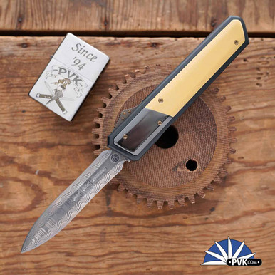 Patrick Famin Custom D.O.T.F Damasteel Blade, Zirc Bolster