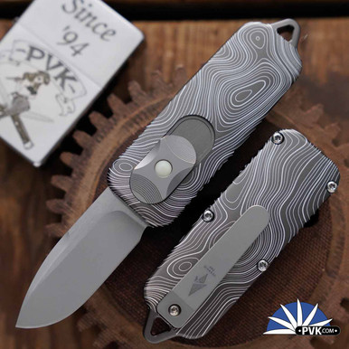 Terrain 365 CAS OTF Vanax Blade, Topo Grey Aluminum Handles - PVK