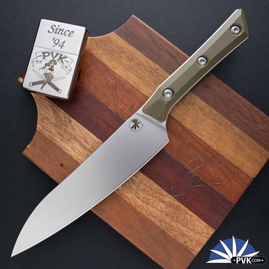 Microtech Kitchen Microtech Kitchen Utility Knife 3400-10OD Stonewashed Blade, OD Green ...