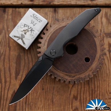 Koenig Knives Xenon, Burnished W/PF M390 Blade, Smooth Titanium