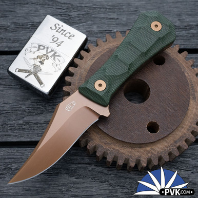 クラフトベイト オフショアポッパー14 Auxiliary Manufacturing Pocket Bowie Fixed Blade, Rose Gold 14C28N