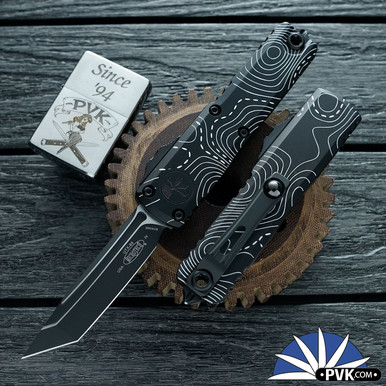 【みっつんは様】用ULTIMUS黒/ナチュラル 硬式84cm890ｇ Microtech UTX-85 Gen 4 T/E 12334-1TP Black Tanto Blade, Black