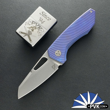 Sharknivco M11-29, Polished Stonewash RWL34 Blade, Distressed