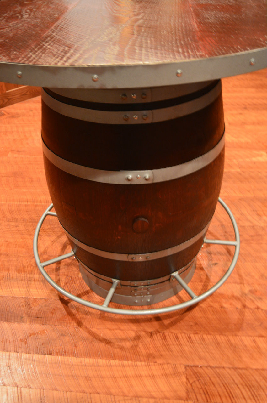 Wine Barrel Pub Table Antiqued Barrel Twisted River Woodworks