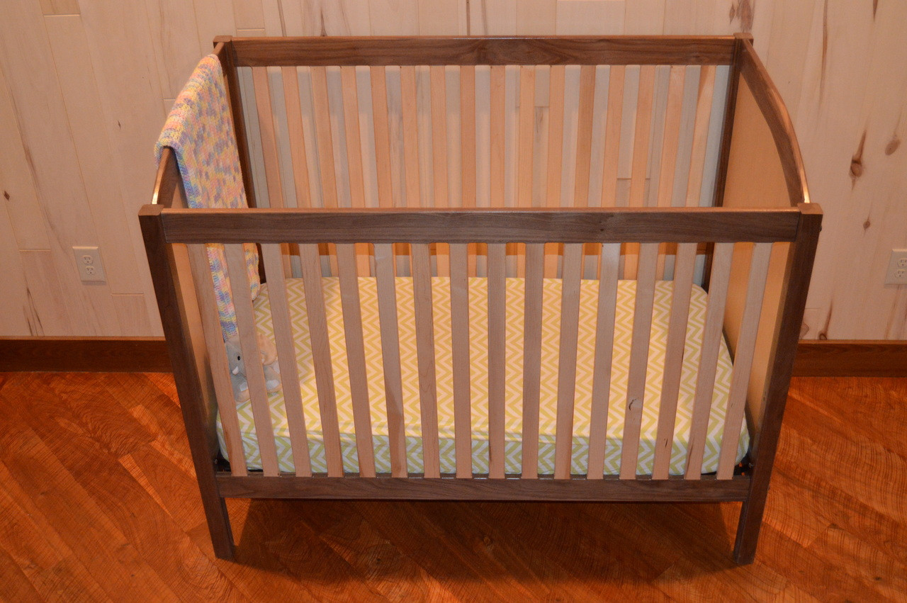 solid maple crib