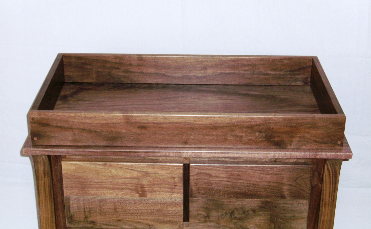 Walnut Dresser With Diaper Changing Station