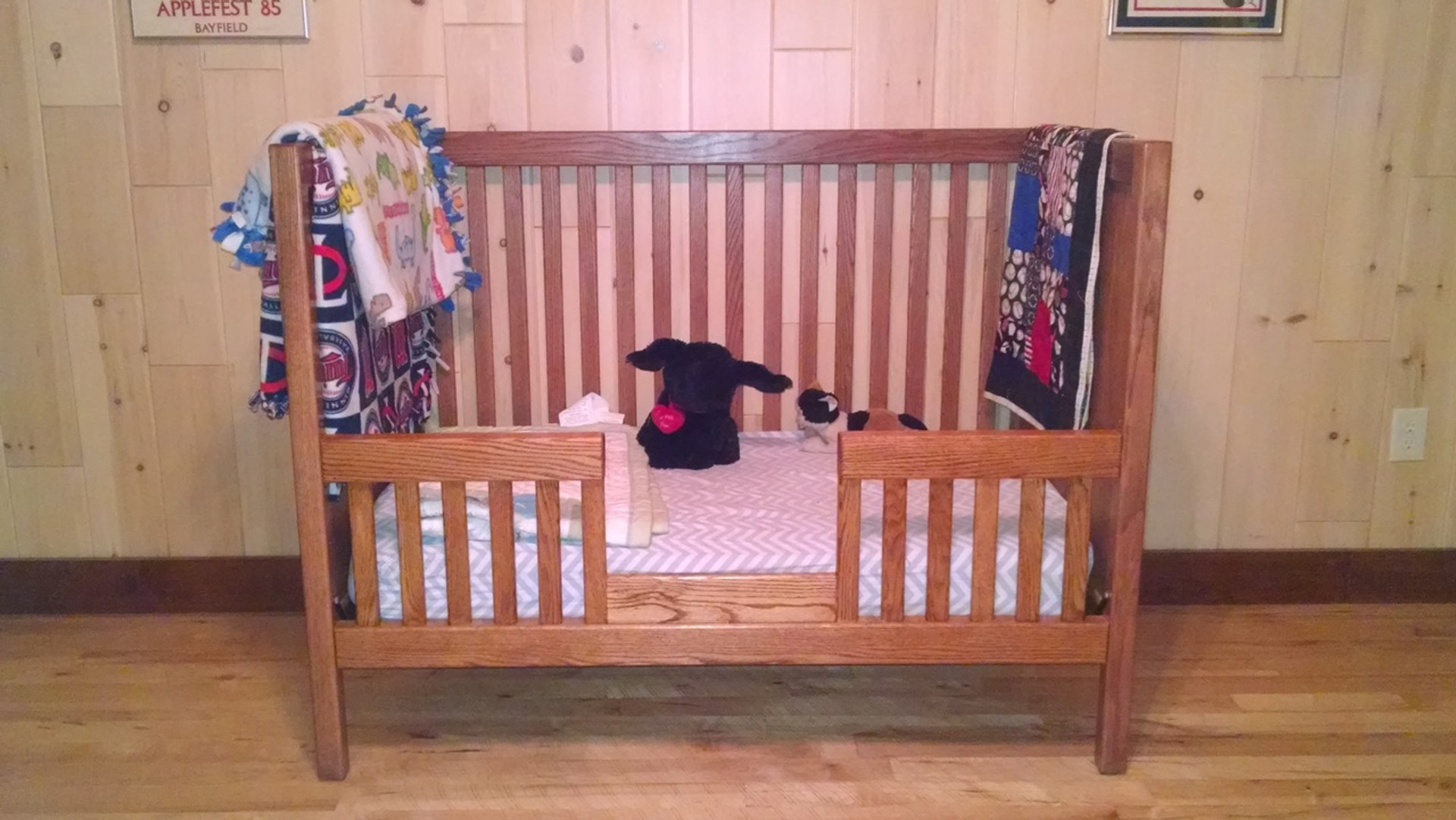 Oak Crib Solid Wood Custom Hand Made Crib