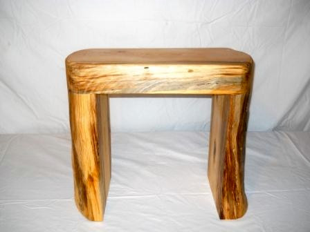 Pine Log Bench