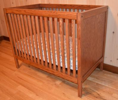 solid oak crib