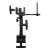 Quick Clamp Shooting System clamped to box blind shelf for rifle support