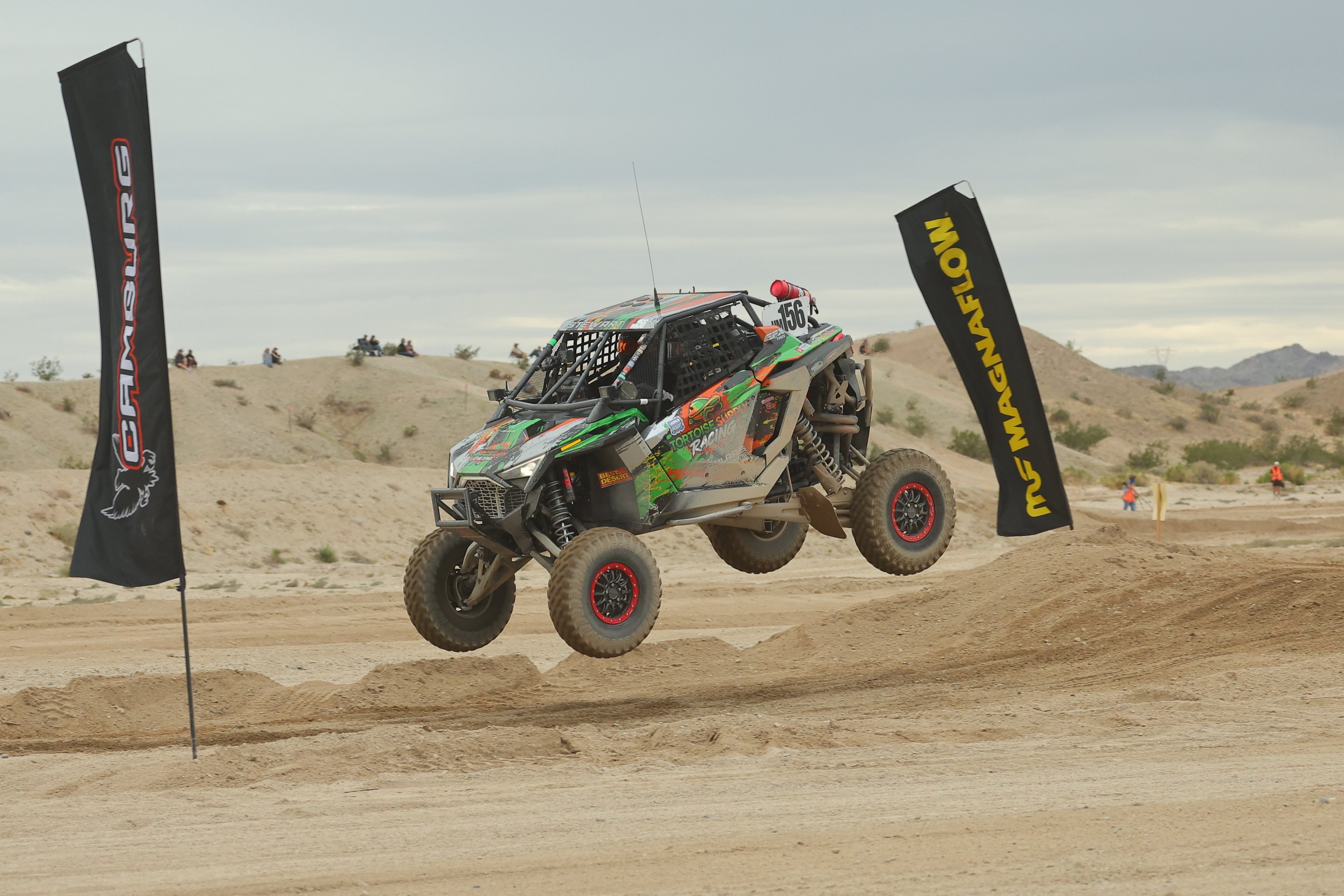 Sarah winning her class at the 2026 Laughlin Desert Classic