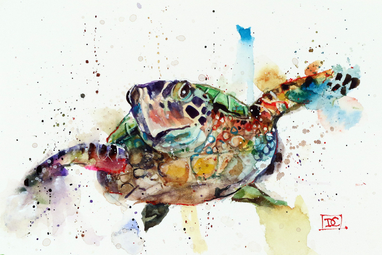 sea turtle watercolor