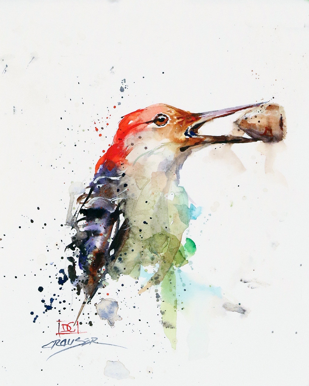 Bird Woodpecker Decorative Watercolor Painting at Rs 1500