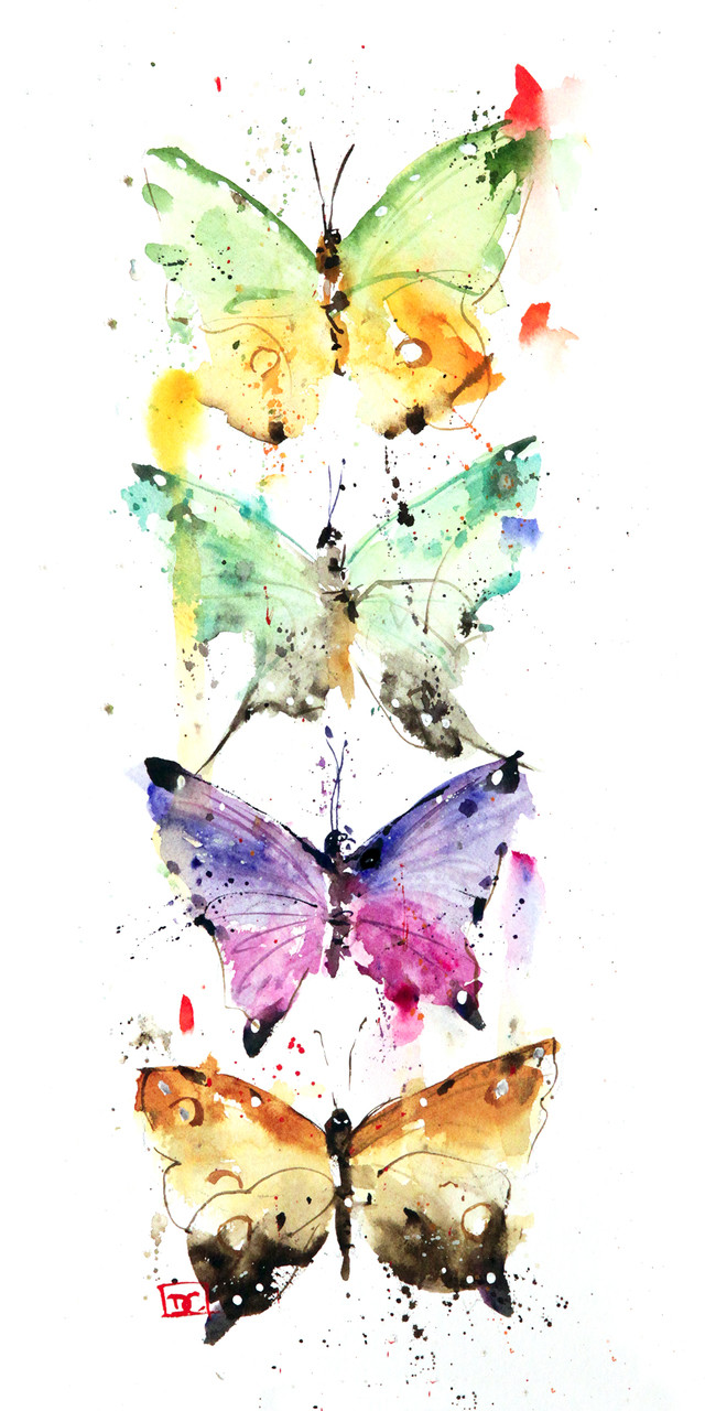 FOUR BUTTERFLIES