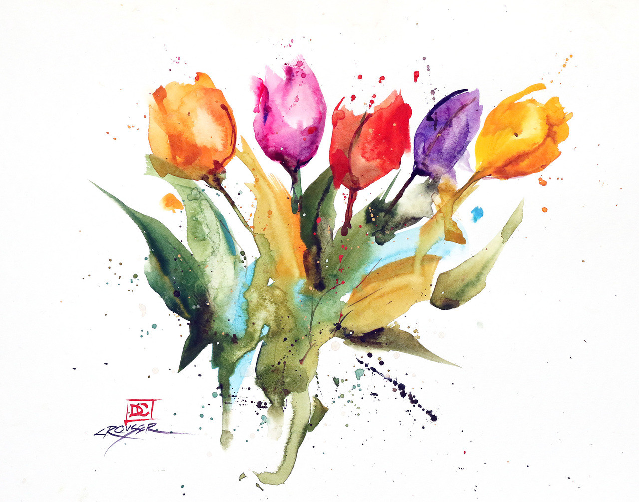 Tulips: Original Watercolor and PRINTS!