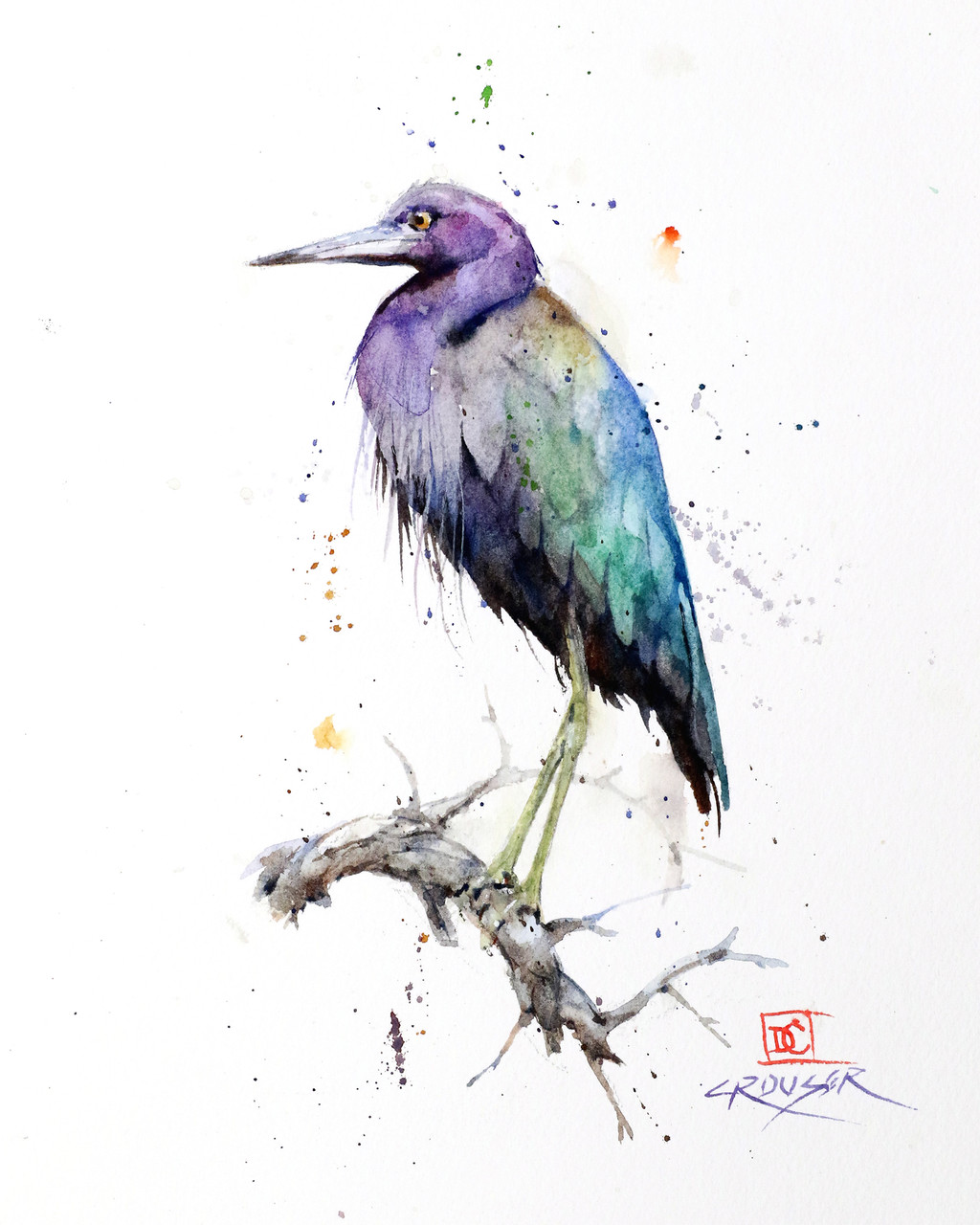 STILLWATER HERON Original Watercolor Painting - SOLD - The Art of Dean  Crouser