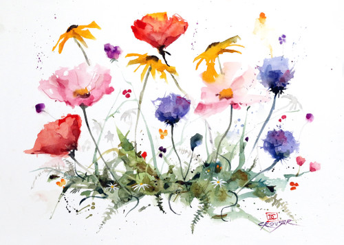 海外購入 洋書 Wildflowers in Watercolour＊インテリア WILDFLOWERS - The Art of Dean Crouser