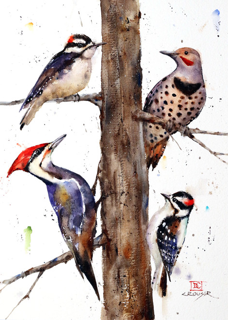 Set of eight (8) "NW WOODPECKERS'' 5 x 7" blank greeting cards featuring the watercolor bird art of Dean Crouser. Buy additional sets and save!

Each card measures 5 x 7", blank inside, white envelope included. Each card is packaged in protective clear flap-seal bag.

Dean's printing partner is both FSC (Forest Stewardship Council) and SFI (Sustainable Forest Management) certified.  Made in U.S.A.

Copyright Dean Crouser©

Thanks for looking!