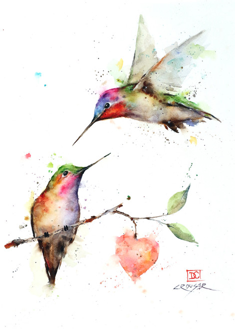 Set of eight (8) "LOVE IS IN THE AIR'' 5 x 7" blank greeting cards featuring the hummingbird and wildlife watercolor art of Dean Crouser. Buy additional sets and save!

Each card measures 5 x 7", blank inside, white envelope included. Each card is packaged in protective clear flap-seal bag.

Dean's printing partner is both FSC (Forest Stewardship Council) and SFI (Sustainable Forest Management) certified. Made in U.S.A.

Copyright Dean Crouser©

Thanks for looking!
