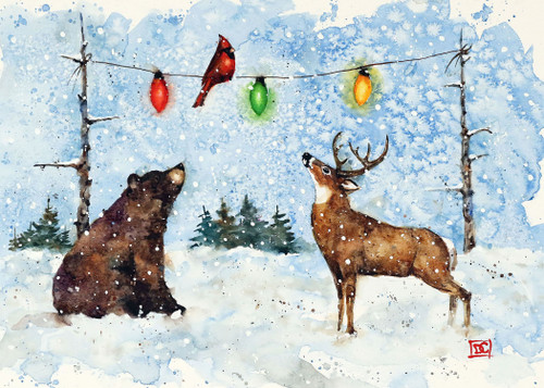 Set of eight (8) "BEAR, DEER & CARDINAL" 5 x 7" blank greeting cards featuring the wildlife watercolor art of Dean Crouser. Buy additional sets and save!

Each card measures 5 x 7", blank inside, white envelope included. Each card is packaged in protective clear flap-seal bag.

Dean's printing partner is both FSC (Forest Stewardship Council) and SFI (Sustainable Forest Management) certified. Made in U.S.A.

Copyright Dean Crouser©

Thanks for looking!
