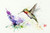 "HUMMINGBIRD and BUTTERFLY BUSH" hummingbird art from an original watercolor painting by Dean Crouser. This image features one of Dean Crouser's loose and colorful hummingbirds speeding toward an attractive flower. Available in a variety of products including ceramic tiles and coasters, greeting cards, limited edition prints and more. L/E prints are signed and numbered by the artist and edition size limited to 400. Be sure to visit Dean's other hummingbird, bird, wildlife, and nature watercolor paintings. 