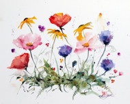 "WILDFLOWERS" flower art from an original floral watercolor painting by Dean Crouser. Available in a variety of products including limited edition signed and numbered prints, ceramic tiles and coasters, greeting cards and more.