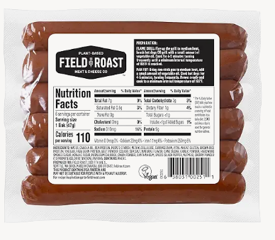 HOT DOG, SIGNATURE STADIUM, PLANTBASED, Field Roast 10 oz (6 ct