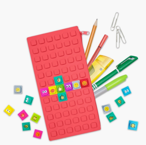 PENCIL CASE, LARGE WITH CUBES