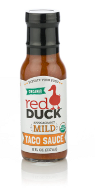 TACO SAUCE, MILD, Organic, Red Duck - 8 fl oz glass bottle