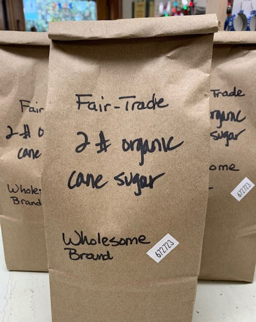 SUGAR, CANE, Granulated, Organic, Bulk - 2 lb bag