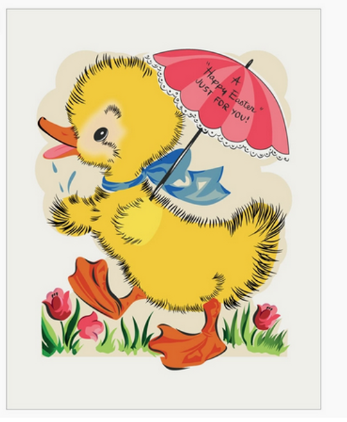 MAGNET, HAPPY EASTER DUCKLING.Fridgedoor - 2.5 x 3.5 inches